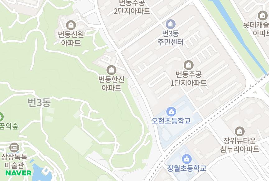 서울특별시 강북구 번동 성금수림채 위치·실거래 시세 지도