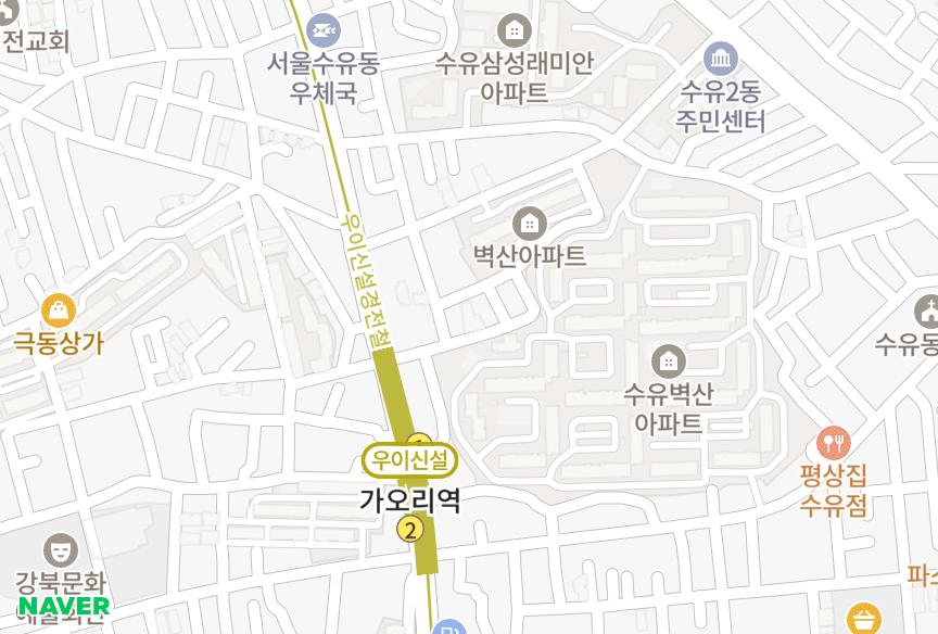 서울특별시 강북구 수유동 삼성타운 위치·실거래 시세 지도