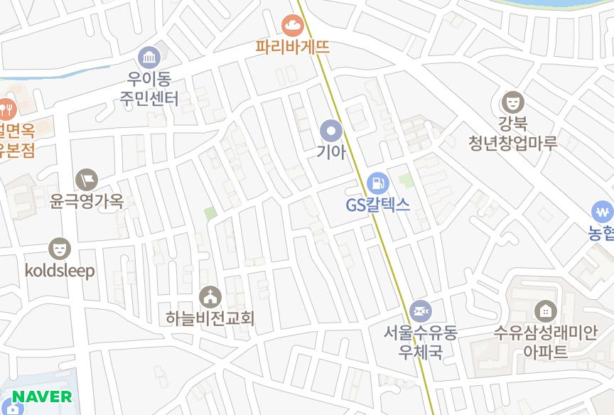서울특별시 강북구 수유동 부강쉐르빌 위치·실거래 시세 지도