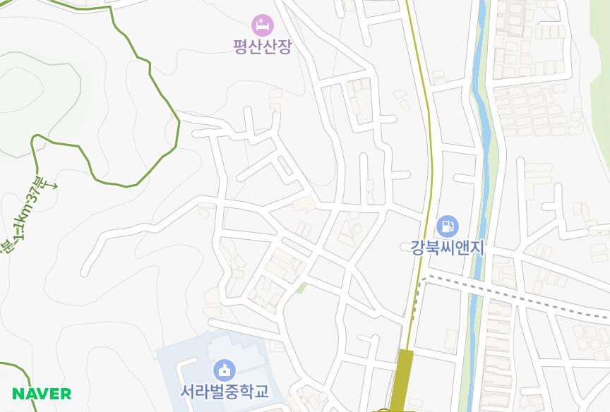 서울특별시 강북구 우이동 다인플레움 위치·실거래 시세 지도