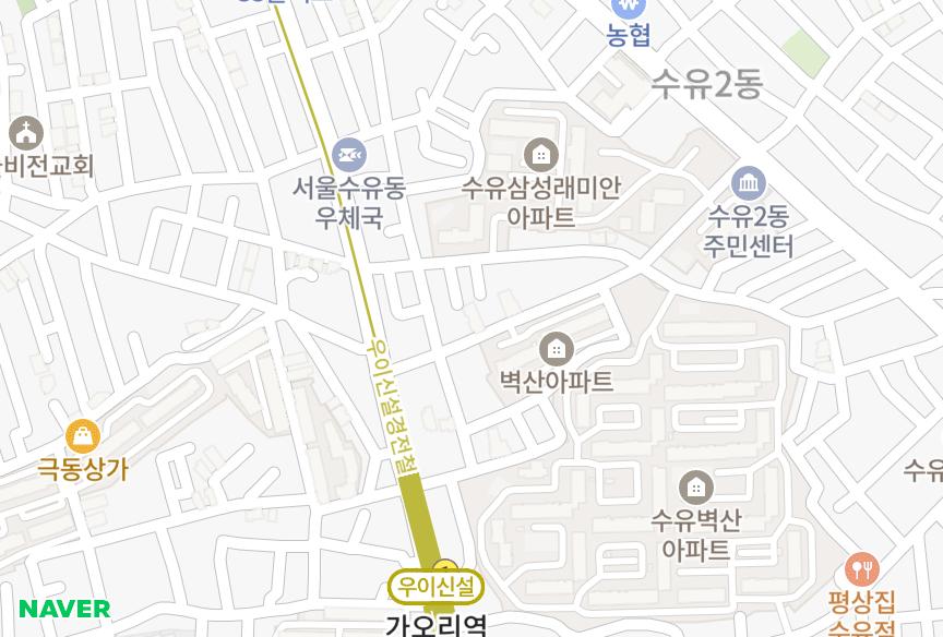서울특별시 강북구 수유동 썬힐하우스 위치·실거래 시세 지도