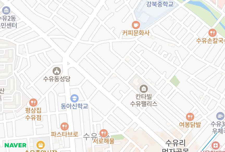 서울특별시 강북구 수유동 청솔 위치·실거래 시세 지도