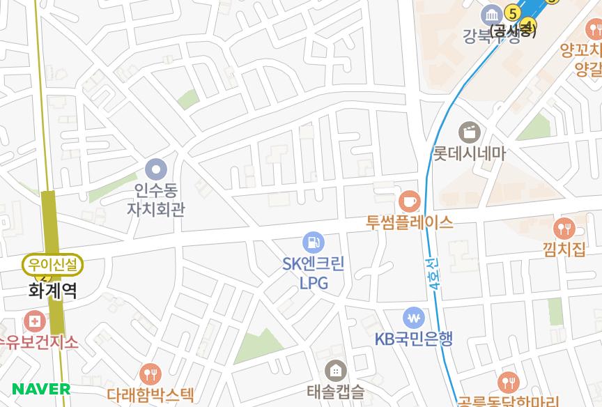 서울특별시 강북구 수유동 수유아름채 위치·실거래 시세 지도