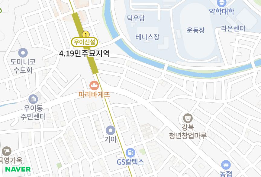 서울특별시 강북구 수유동 수유다우아트리체 위치·실거래 시세 지도