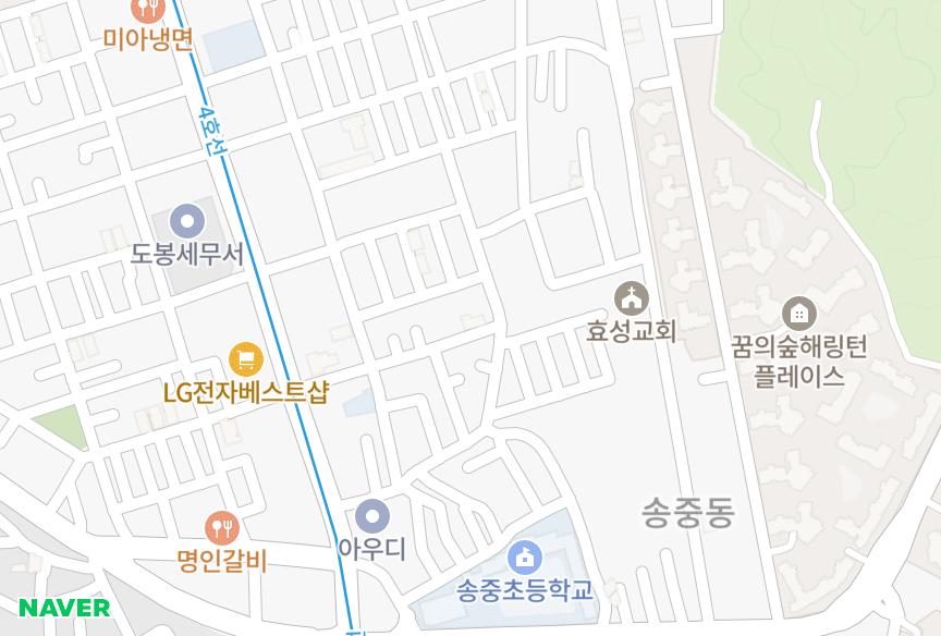 서울특별시 강북구 미아동 신대상 위치·실거래 시세 지도