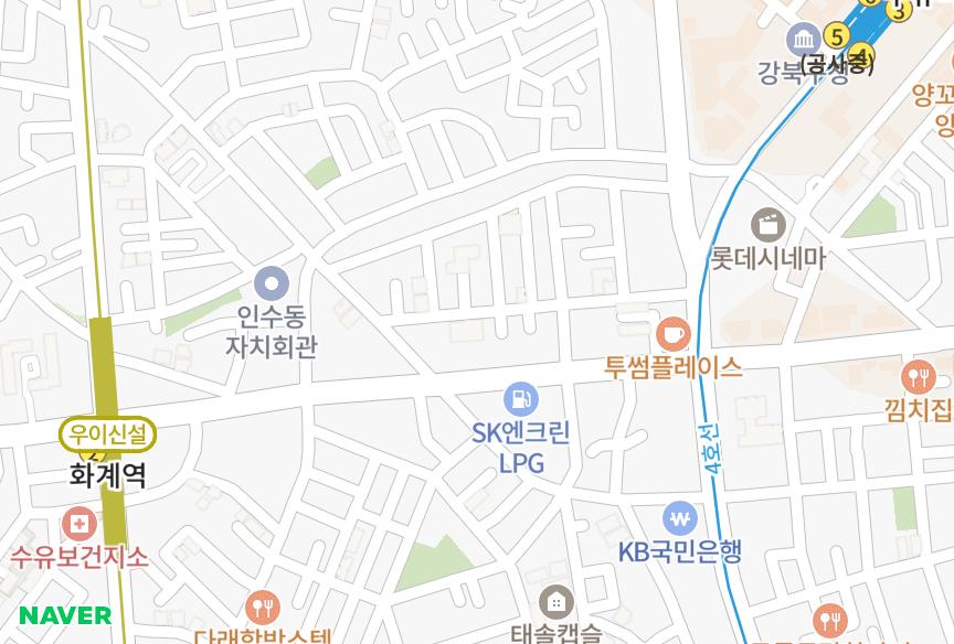 서울특별시 강북구 수유동 대원쉐르빌 위치·실거래 시세 지도