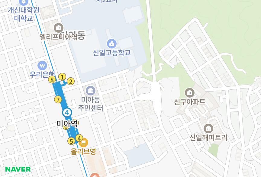 서울특별시 강북구 미아동 보람빌라트 위치·실거래 시세 지도