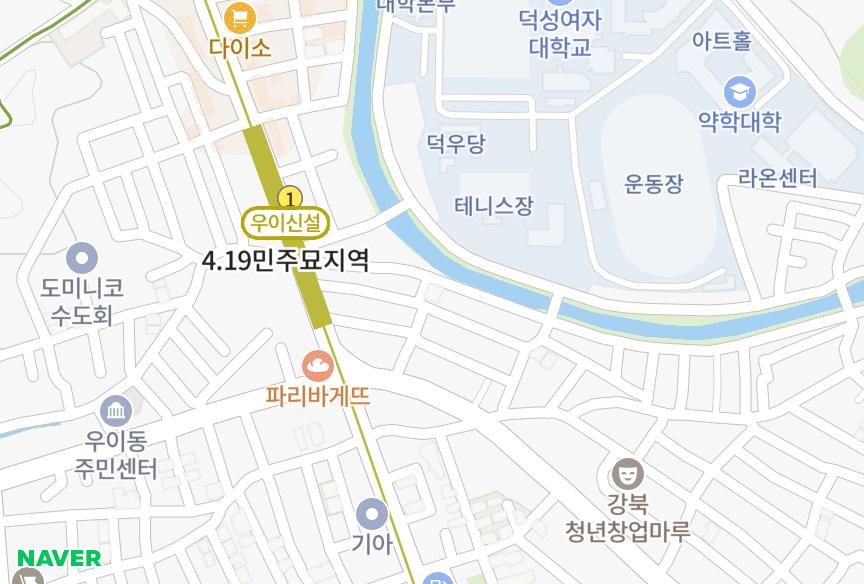 서울특별시 강북구 수유동 은석 위치·실거래 시세 지도