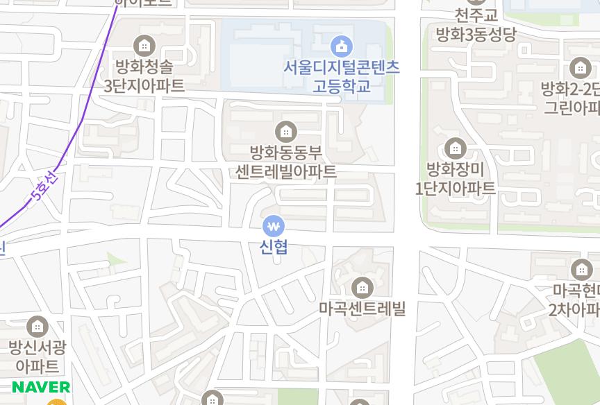 서울특별시 강서구 방화동 한미 위치·실거래 시세 지도