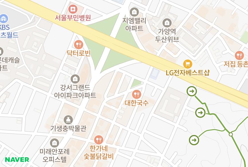 서울특별시 강서구 화곡동 강서동도센트리움 위치·실거래 시세 지도
