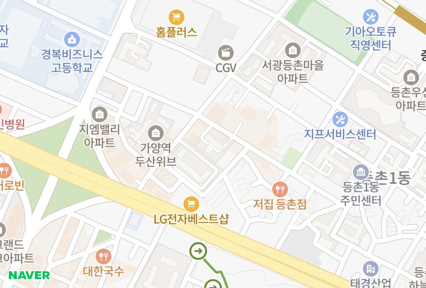 서울특별시 강서구 등촌동 등촌동2차현대 위치·실거래 시세 지도