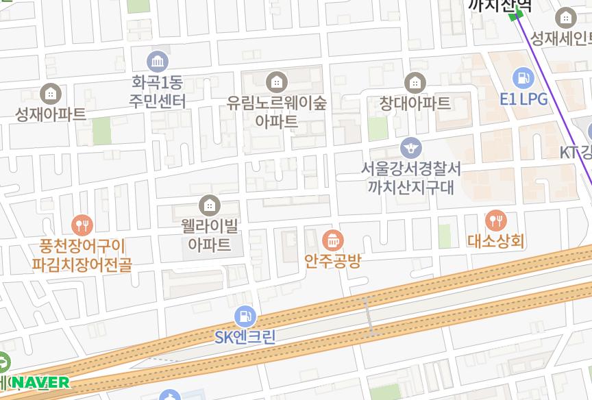 서울특별시 강서구 화곡동 삼도 위치·실거래 시세 지도