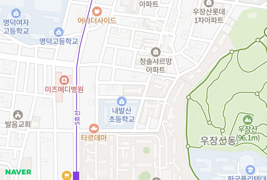 서울특별시 강서구 내발산동 우장산타워빌 위치·실거래 시세 지도