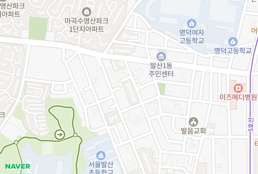 서울특별시 강서구 내발산동 내발산내츄럴아파트3차 위치·실거래 시세 지도