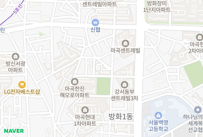 서울특별시 강서구 방화동 마곡우림1차 위치·실거래 시세 지도