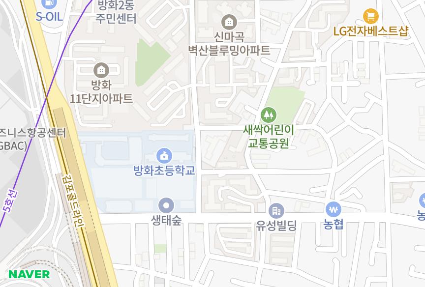 서울특별시 강서구 방화동 방화동2차태승훼미리 위치·실거래 시세 지도