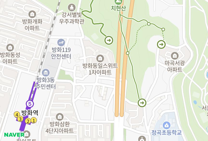 서울특별시 강서구 방화동 방화동일스위트2차 위치·실거래 시세 지도