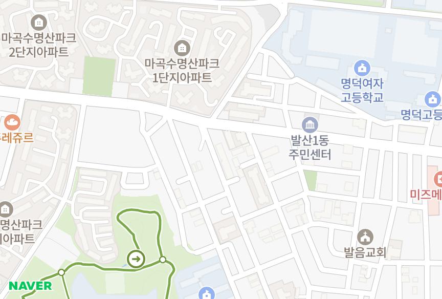 서울특별시 강서구 내발산동 수명산태송팰리채 위치·실거래 시세 지도