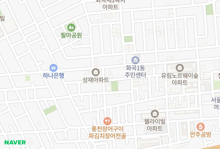 서울특별시 강서구 화곡동 동훈타마르 위치·실거래 시세 지도