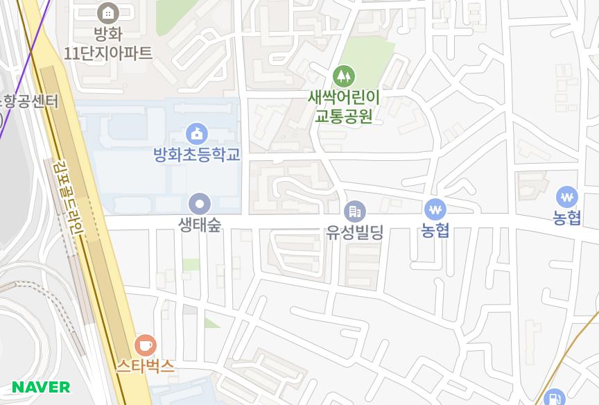 서울특별시 강서구 방화동 방화3차태승훼미리 위치·실거래 시세 지도
