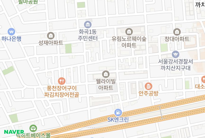 서울특별시 강서구 화곡동 지석 위치·실거래 시세 지도