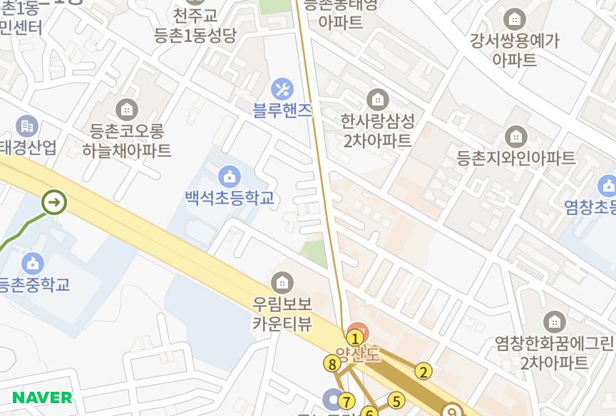 서울특별시 강서구 등촌동 계명위너스 위치·실거래 시세 지도