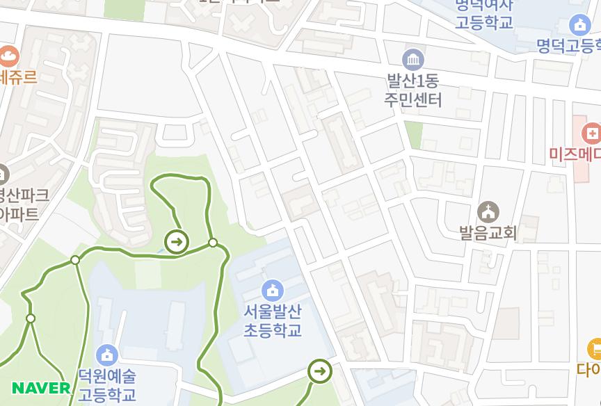 서울특별시 강서구 내발산동 내발산태승훼미리3차 위치·실거래 시세 지도