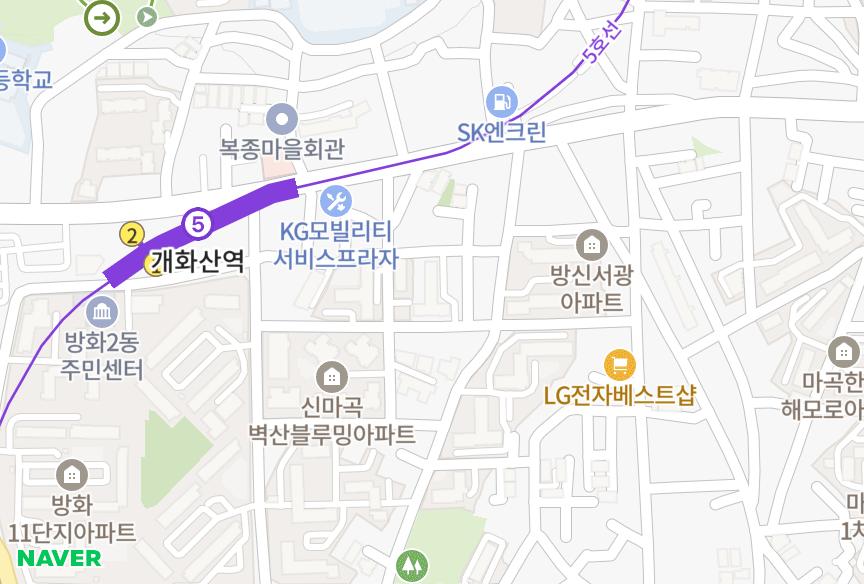 서울특별시 강서구 방화동 방화태승훼미리4차 위치·실거래 시세 지도