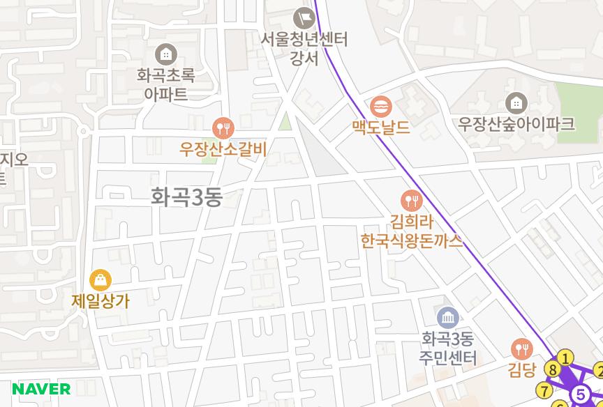 서울특별시 강서구 화곡동 스위트드림 위치·실거래 시세 지도