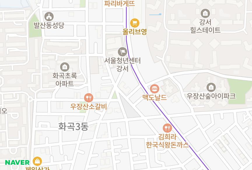 서울특별시 강서구 화곡동 프라임팰리스 위치·실거래 시세 지도
