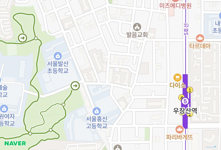 서울특별시 강서구 내발산동 그린씨티 위치·실거래 시세 지도