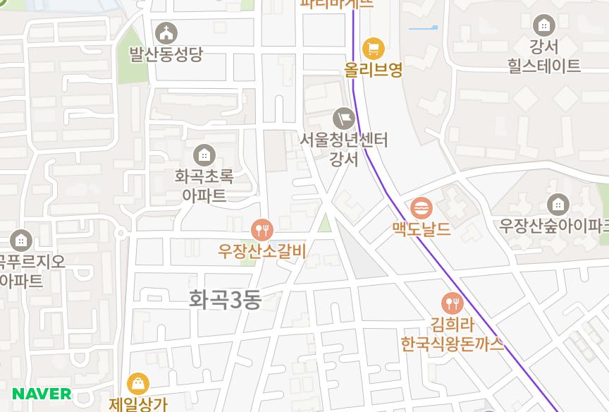 서울특별시 강서구 화곡동 청솔 위치·실거래 시세 지도