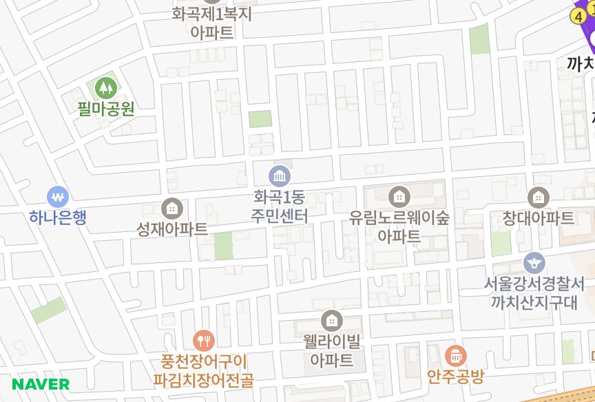 서울특별시 강서구 화곡동 청솔펠리스 위치·실거래 시세 지도