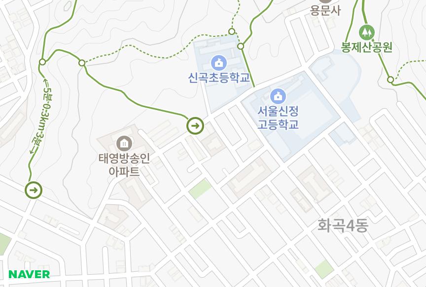 서울특별시 강서구 화곡동 화곡푸른숲2차 위치·실거래 시세 지도