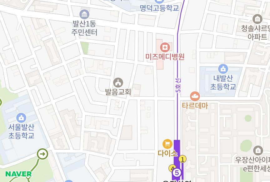 서울특별시 강서구 내발산동 낙원 위치·실거래 시세 지도