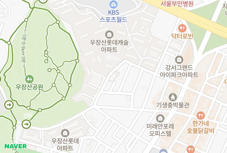 서울특별시 강서구 화곡동 올림푸스 위치·실거래 시세 지도