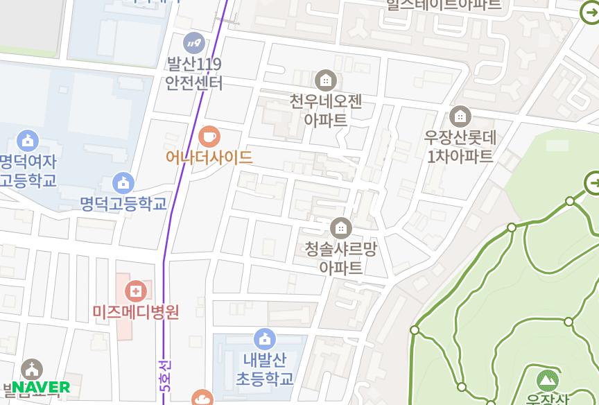 서울특별시 강서구 내발산동 다울 위치·실거래 시세 지도
