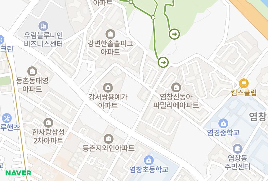 서울특별시 강서구 염창동 염창동예성그린캐슬 위치·실거래 시세 지도