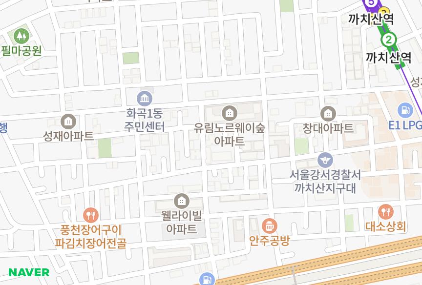 서울특별시 강서구 화곡동 승윤노블리안 위치·실거래 시세 지도