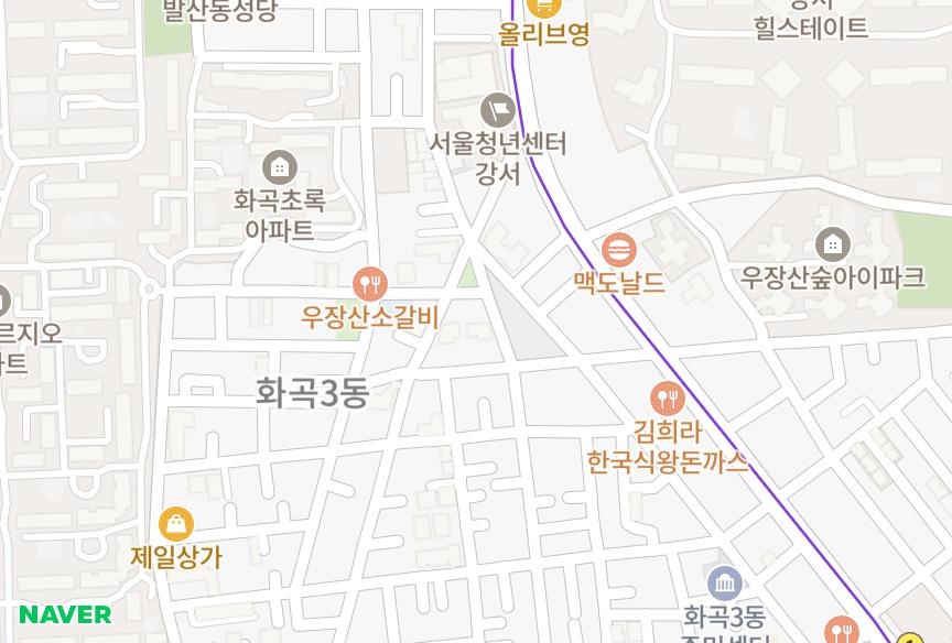 서울특별시 강서구 화곡동 화곡대진 위치·실거래 시세 지도
