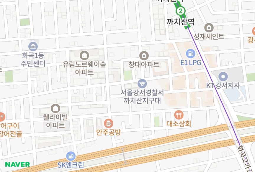 서울특별시 강서구 화곡동 한백이타운 위치·실거래 시세 지도