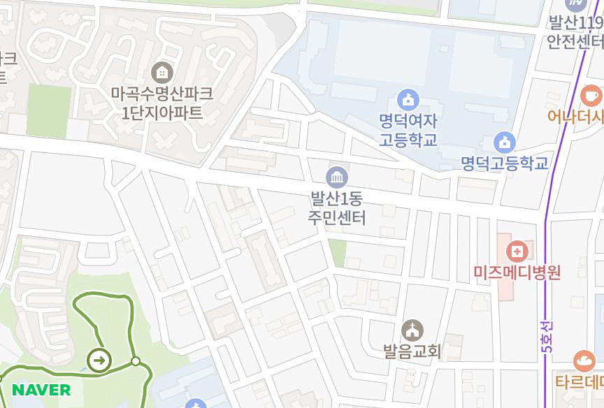 서울특별시 강서구 내발산동 예스빌 위치·실거래 시세 지도