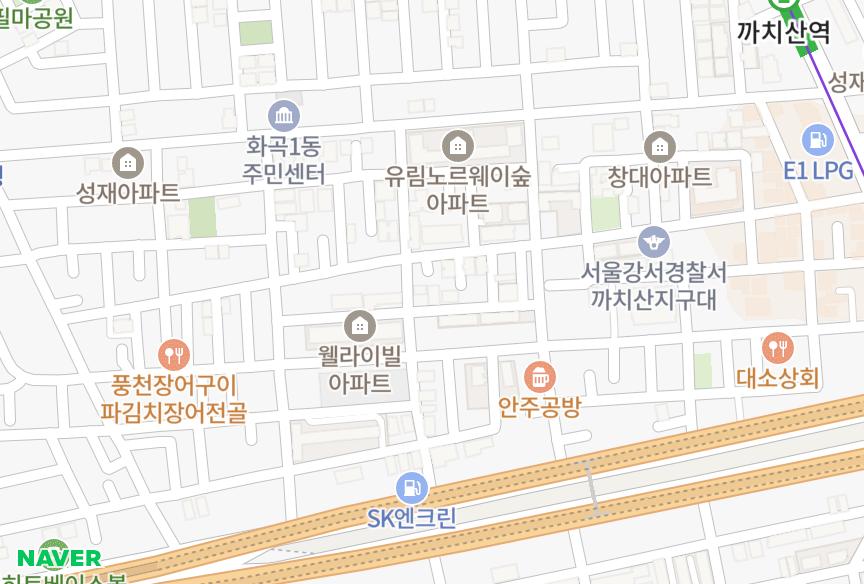 서울특별시 강서구 화곡동 임탑A 위치·실거래 시세 지도