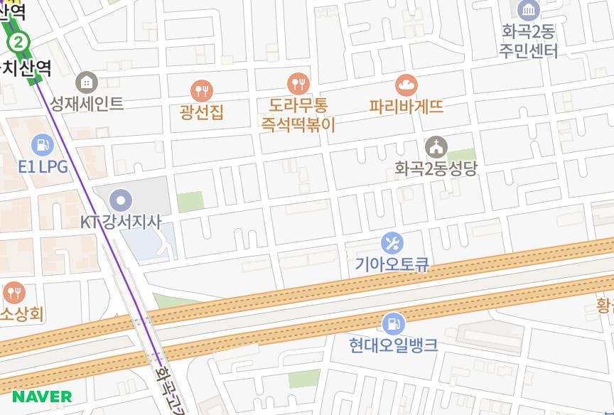 서울특별시 강서구 화곡동 화곡삼익 위치·실거래 시세 지도