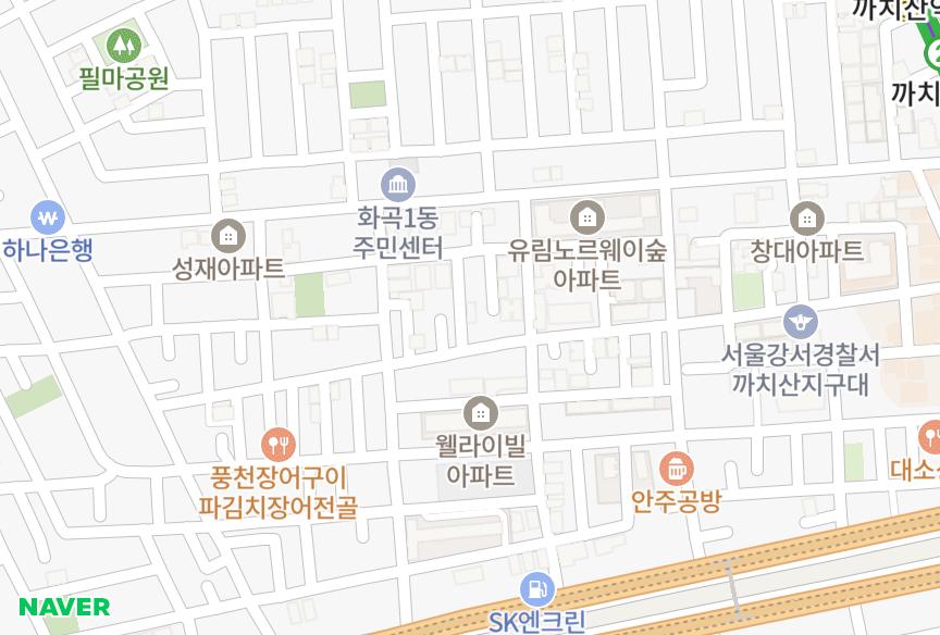 서울특별시 강서구 화곡동 임탑B 위치·실거래 시세 지도