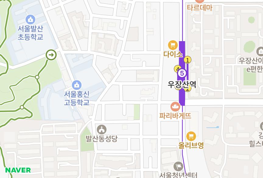 서울특별시 강서구 내발산동 다울아크로빌 위치·실거래 시세 지도