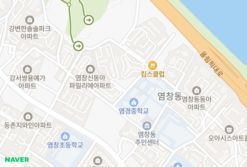 서울특별시 강서구 염창동 지오빌 위치·실거래 시세 지도