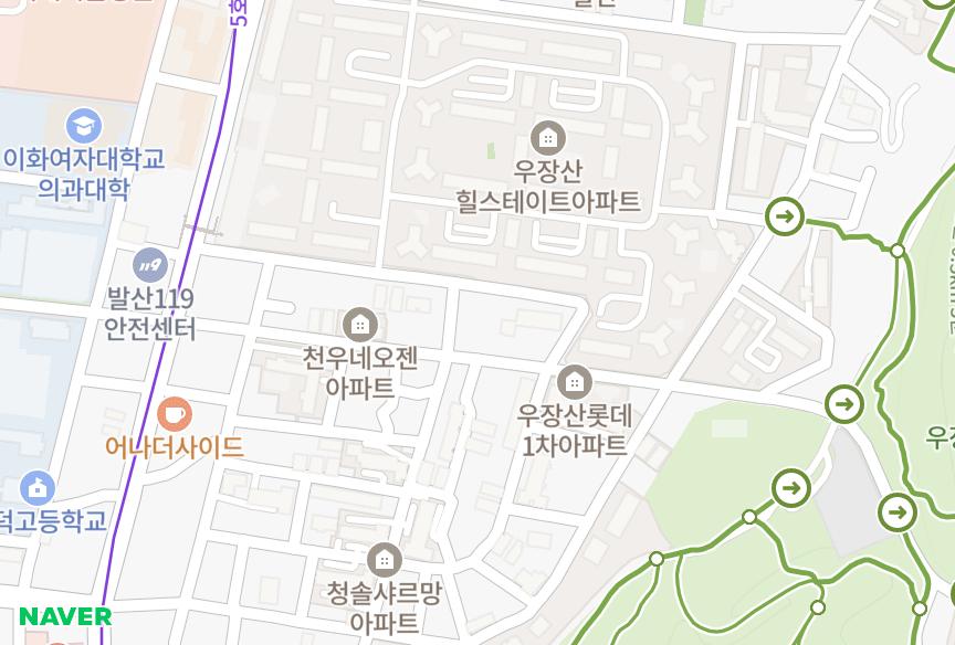 서울특별시 강서구 내발산동 내발산천우네오젠5차 위치·실거래 시세 지도