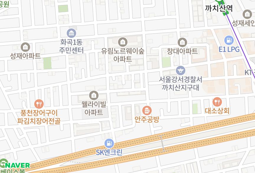 서울특별시 강서구 화곡동 삼백훼미리타운 위치·실거래 시세 지도