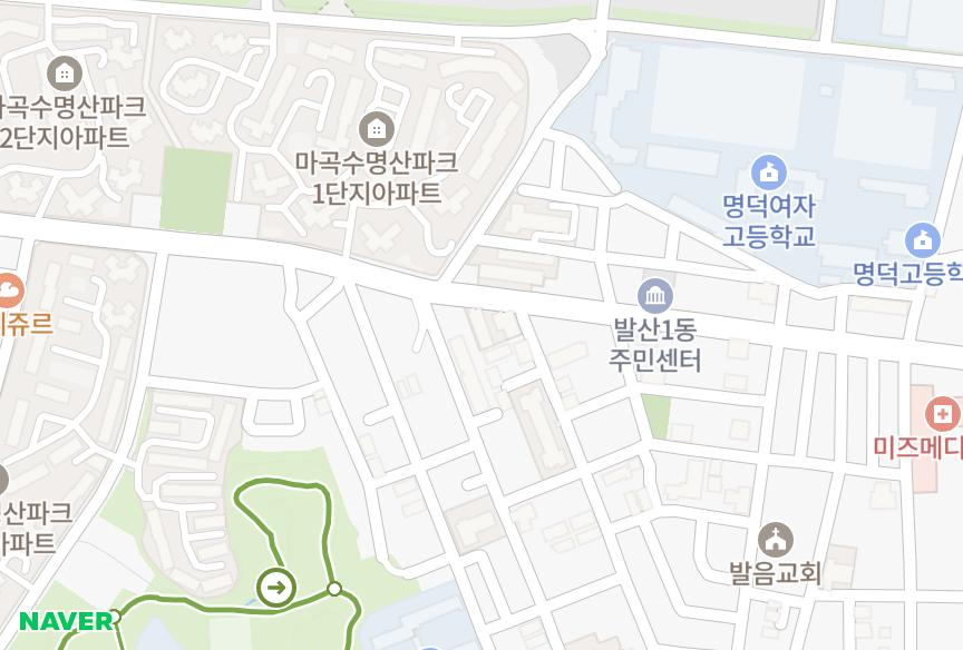 서울특별시 강서구 내발산동 이너스 위치·실거래 시세 지도